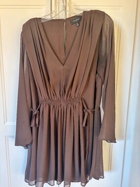 Banana Republic - Chocolate Brown Long Sleeve Mini Dress